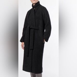 NWT Ganni Fenn Boucle Coat Black Sz 32